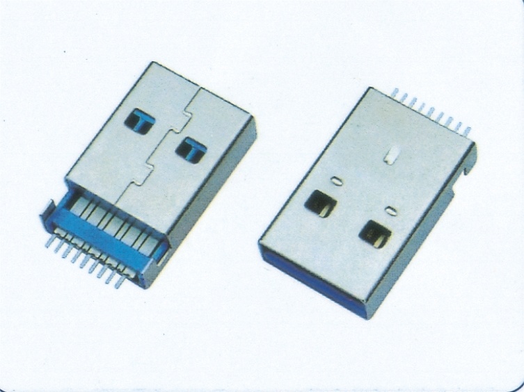 USB3.0 AM sinker SMT H3.2mm shell foot H2.6mm with column & without column